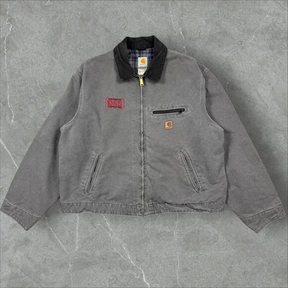 Vintage Carhartt Detroit Blanket Lined Work Jacket J97 MTL Duck Canvas USA - 2XL - Picture 1 of 8